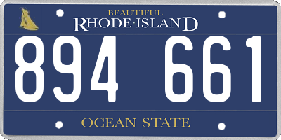 RI license plate 894661