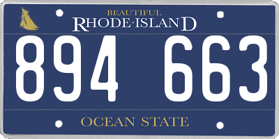 RI license plate 894663