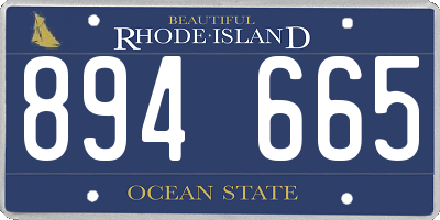 RI license plate 894665