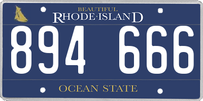 RI license plate 894666