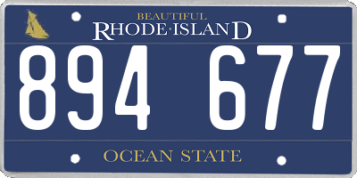 RI license plate 894677