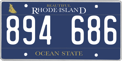 RI license plate 894686