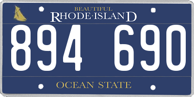 RI license plate 894690