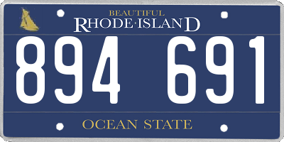 RI license plate 894691