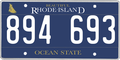 RI license plate 894693