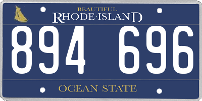 RI license plate 894696