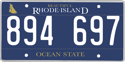 RI license plate 894697