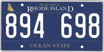 RI license plate 894698