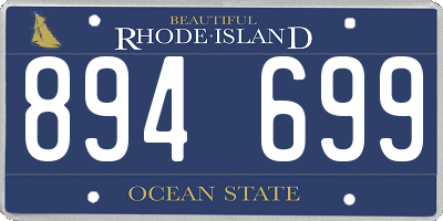 RI license plate 894699
