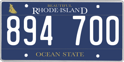 RI license plate 894700
