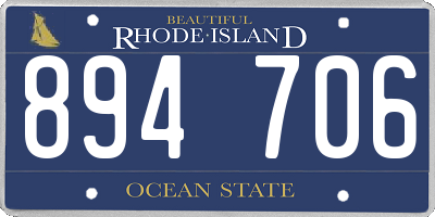 RI license plate 894706