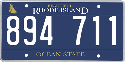 RI license plate 894711