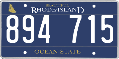 RI license plate 894715
