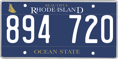 RI license plate 894720