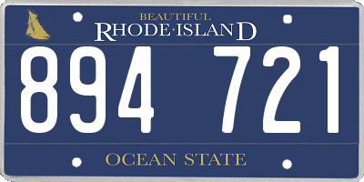 RI license plate 894721