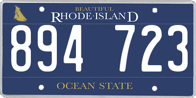 RI license plate 894723