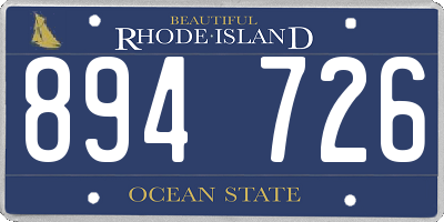 RI license plate 894726