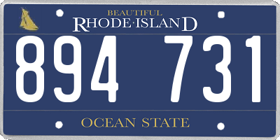 RI license plate 894731