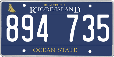 RI license plate 894735
