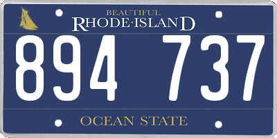 RI license plate 894737