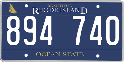 RI license plate 894740