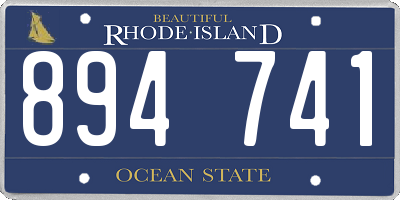 RI license plate 894741