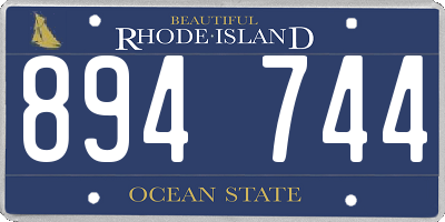 RI license plate 894744
