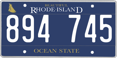 RI license plate 894745