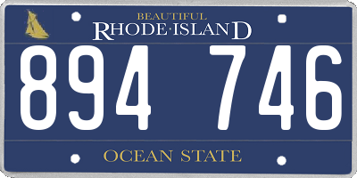 RI license plate 894746