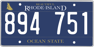 RI license plate 894751
