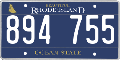 RI license plate 894755