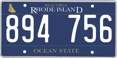 RI license plate 894756