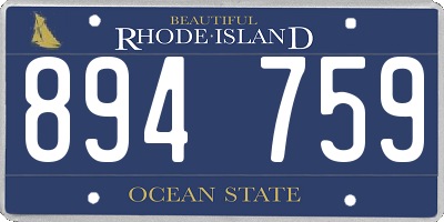 RI license plate 894759