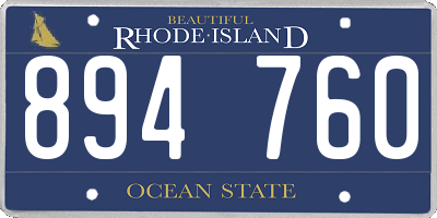 RI license plate 894760