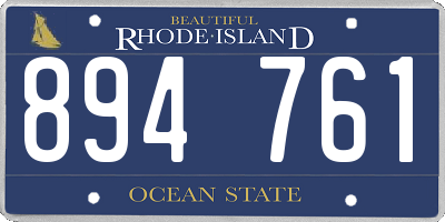 RI license plate 894761