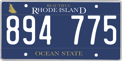 RI license plate 894775
