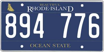 RI license plate 894776