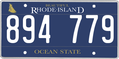 RI license plate 894779