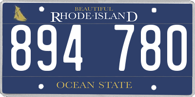 RI license plate 894780