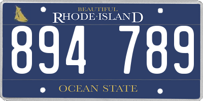 RI license plate 894789