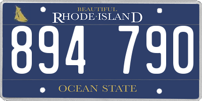 RI license plate 894790