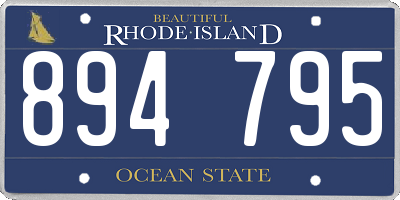 RI license plate 894795