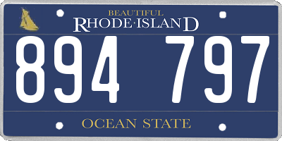 RI license plate 894797