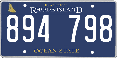 RI license plate 894798