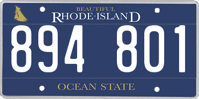 RI license plate 894801