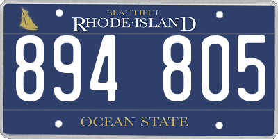 RI license plate 894805