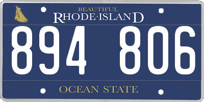 RI license plate 894806