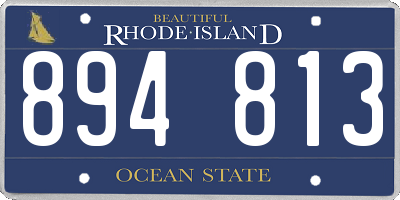 RI license plate 894813