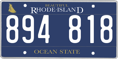 RI license plate 894818