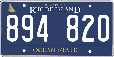 RI license plate 894820